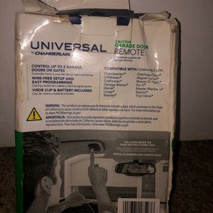 Garage door remote new the box is pushed in never used new